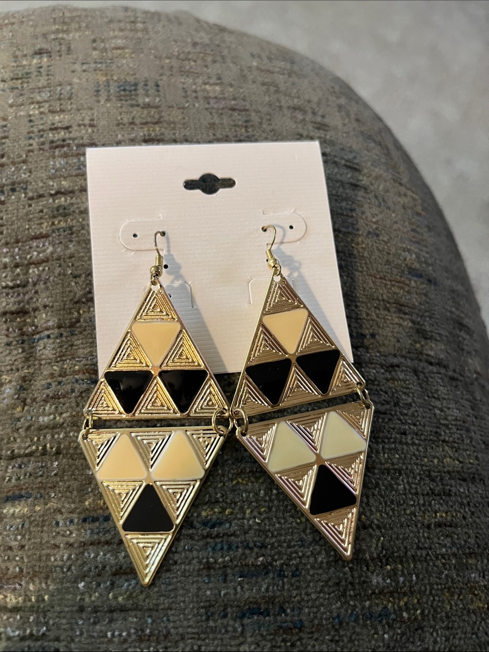Geometric Triangle Drop Earrings